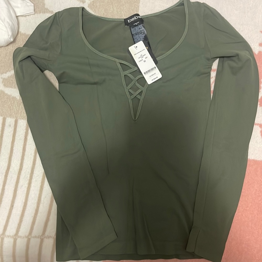 Olive green top